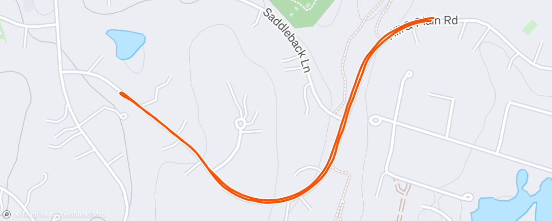 Map of the activity, Afternoon Run