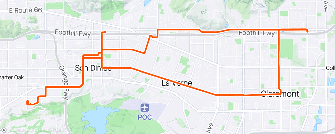 Map of the activity, Morning ride with CS