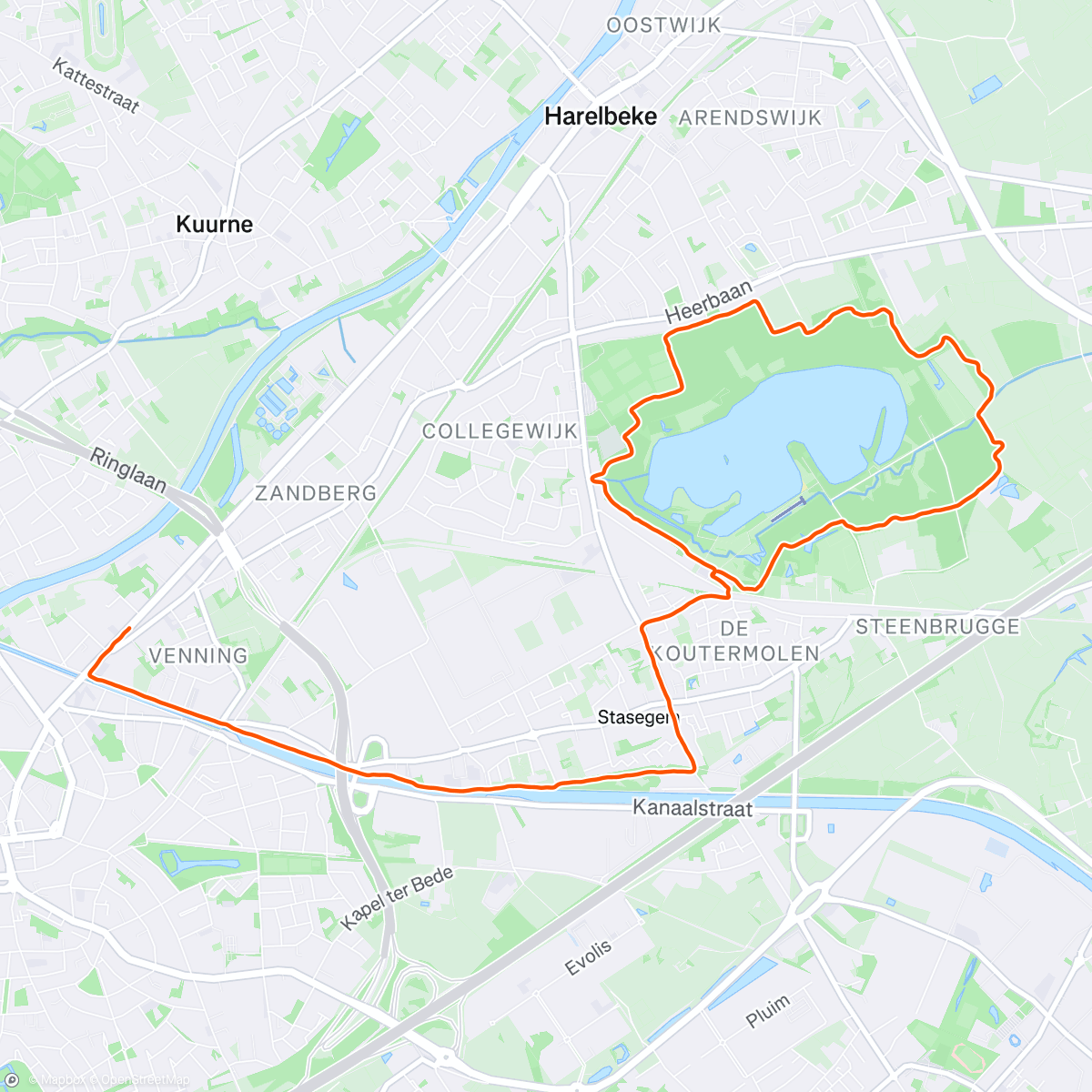 Map of the activity, De Gavers Trail