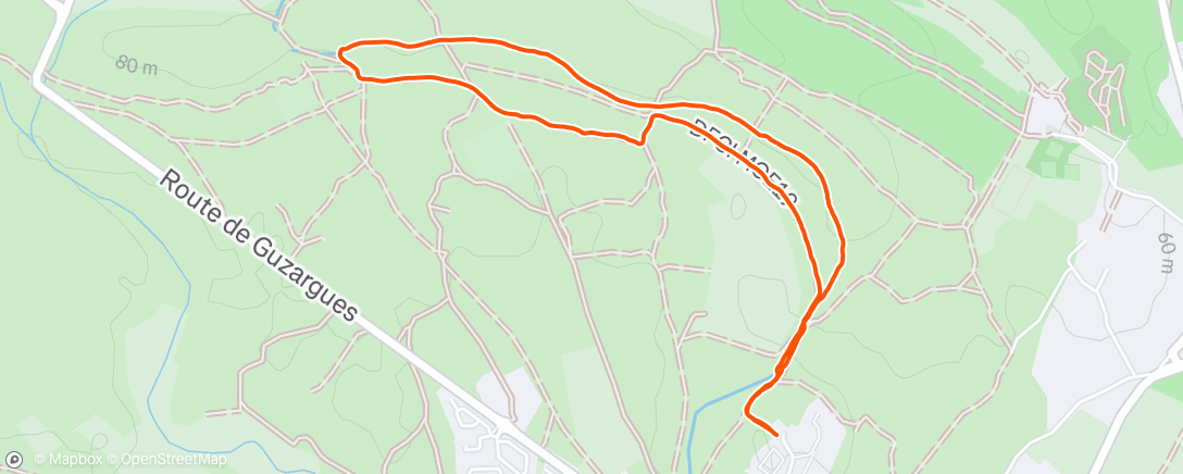 Map of the activity, Trail en soirée