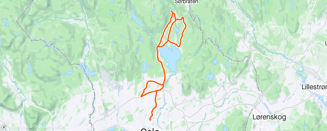 Map of the activity, Maridalen