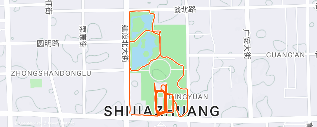 Карта физической активности (午后跑步)