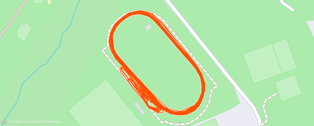 Map of the activity, Track 3 x 1,600m + 3 x 800m + 3 x 400m