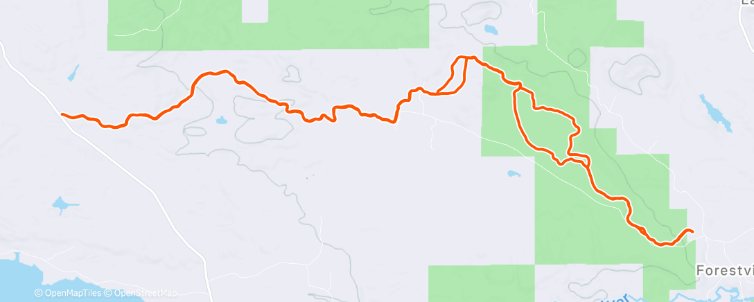 Map of the activity, Spring skating conditions