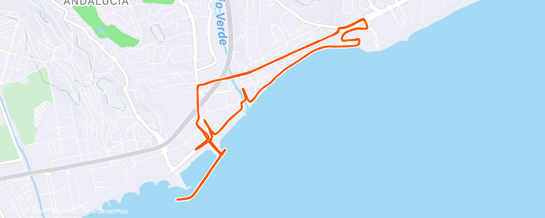 Map of the activity, Course à pied le matin