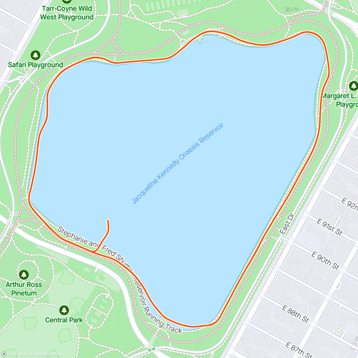 Mappa dell'attività Zwift - Group Run: ZLDR AYOP Hour (E) on Shuman Trail Loop in New York