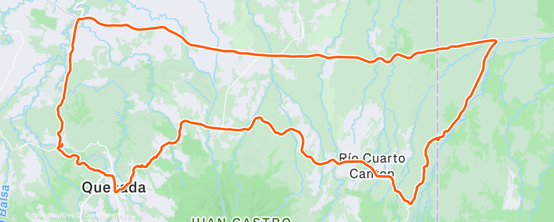 Map of the activity, Vuelta ciclística por la mañana