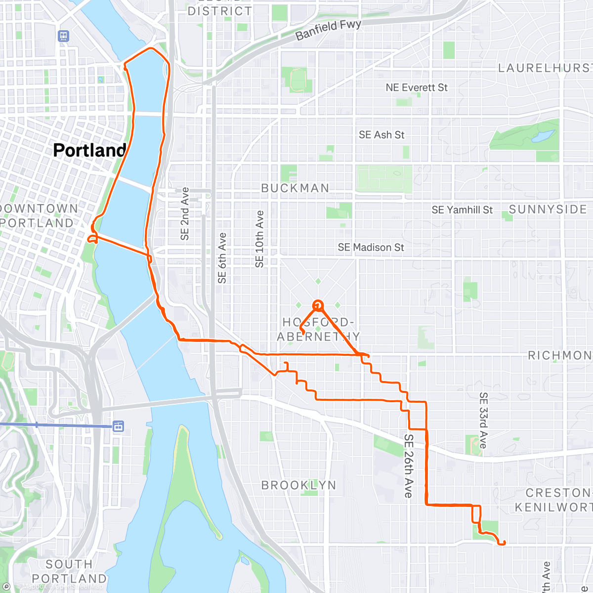 Map of the activity, Pi Ride (3.14.2025)