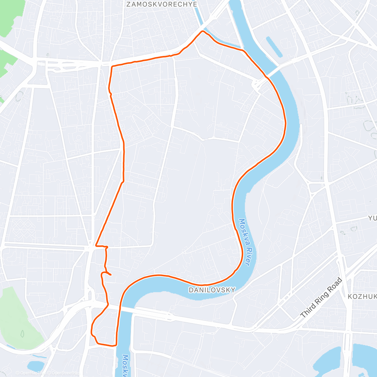 Map of the activity, KIN Comm. Run