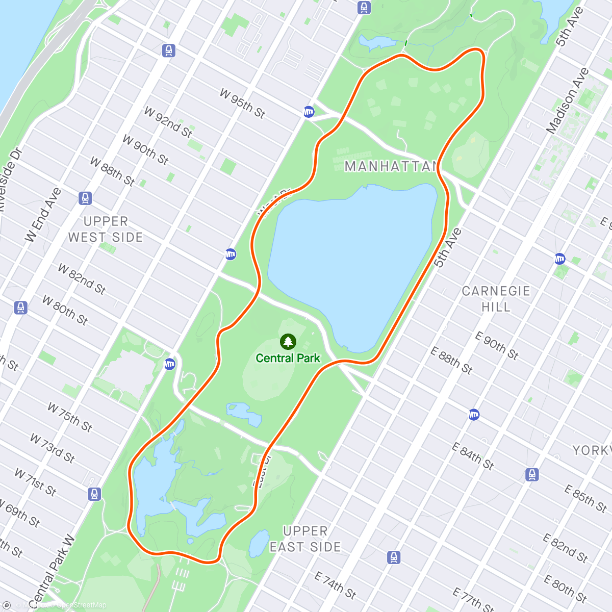 Map of the activity, Zwift - The 6 Train in New York