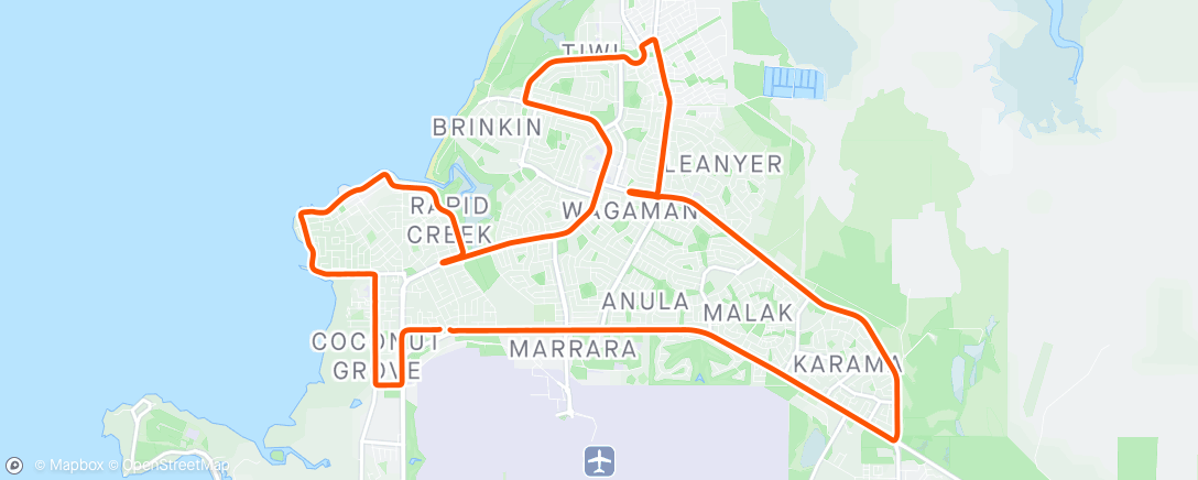 Mapa da atividade, Morning Ride