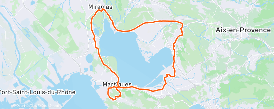 Map of the activity, Sortie vélo le matin