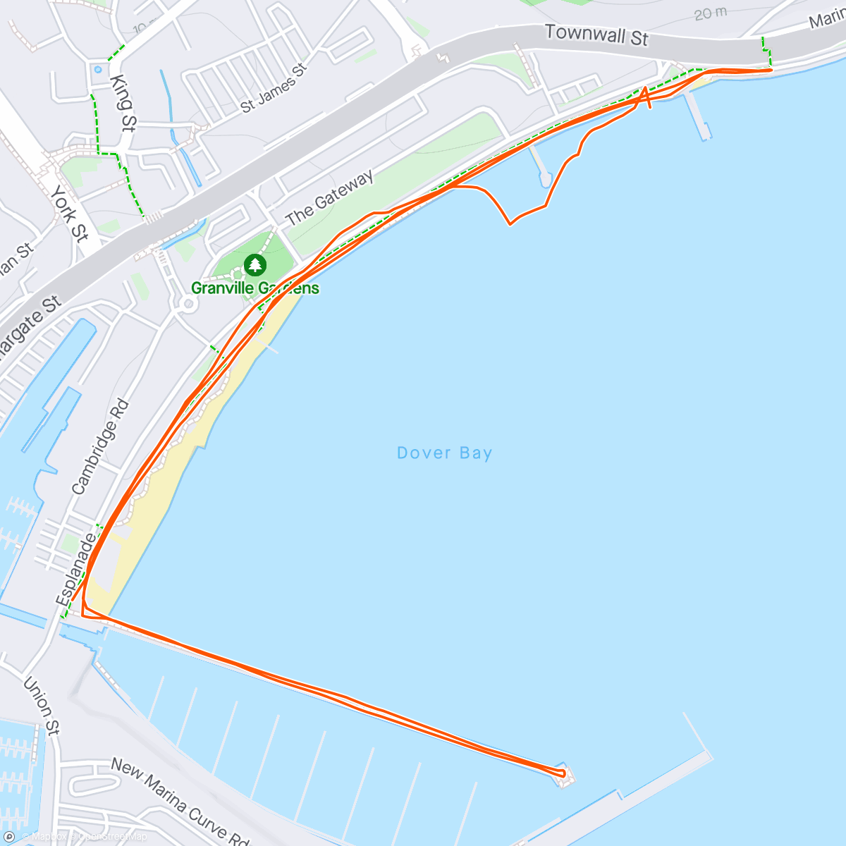 Карта физической активности (pacy tailwalk with Alyson in sunny Dover (326/228))