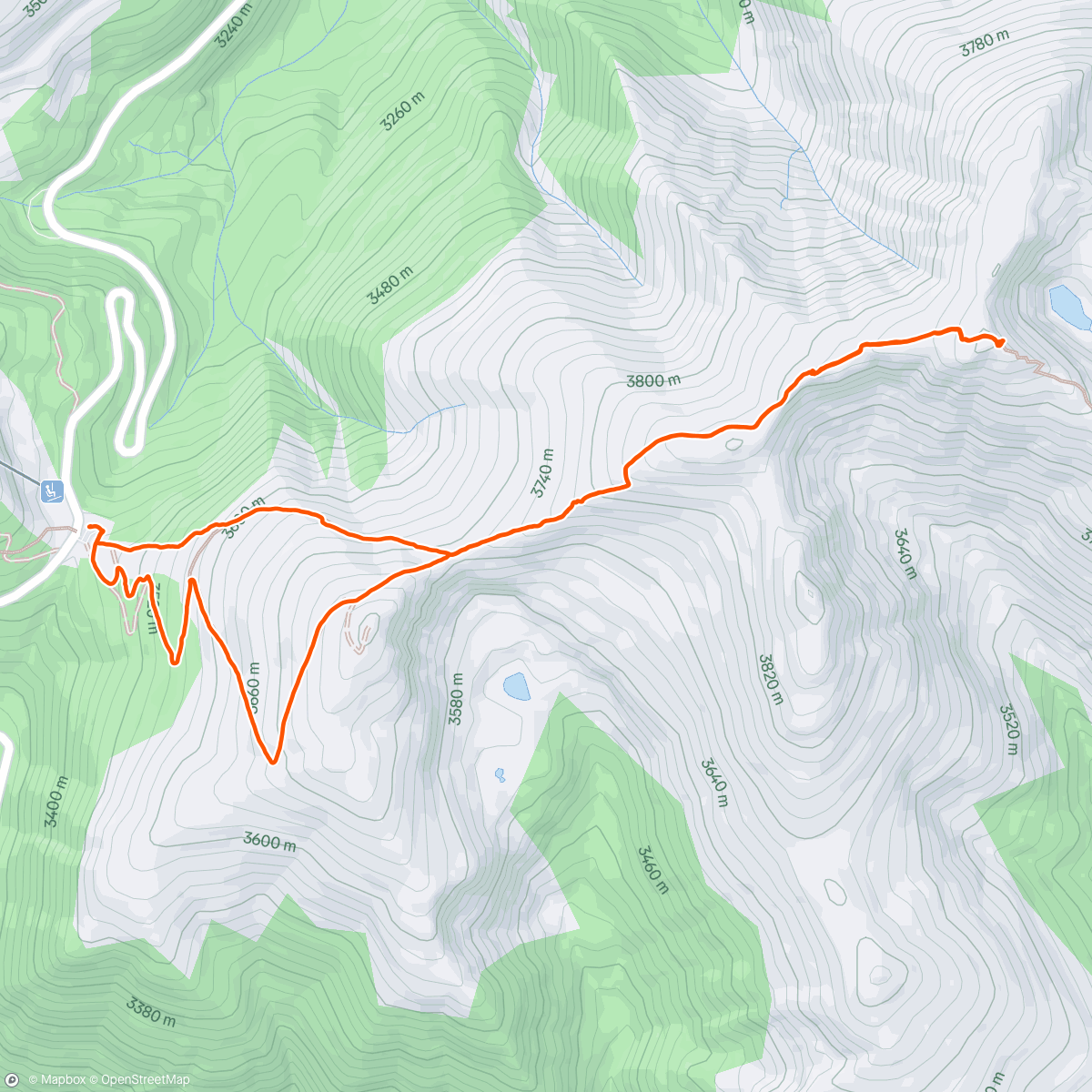Map of the activity, Mount Flora