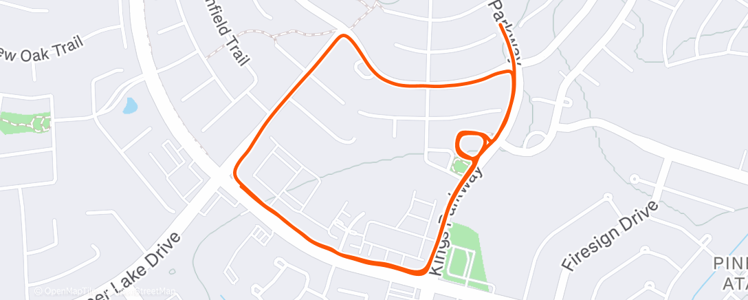 Map of the activity, Afternoon Run
