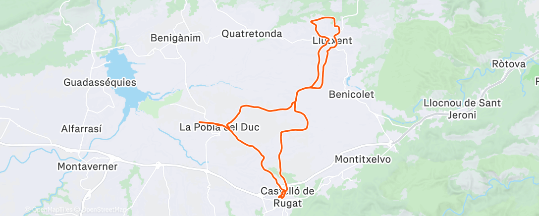 Map of the activity, Evening Ride - GRVL-