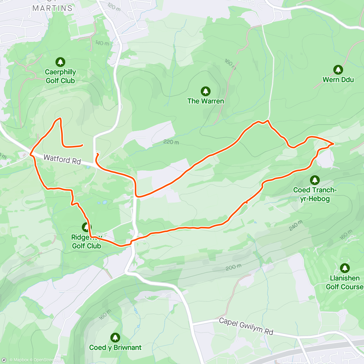 Map of the activity, Muddy stroll