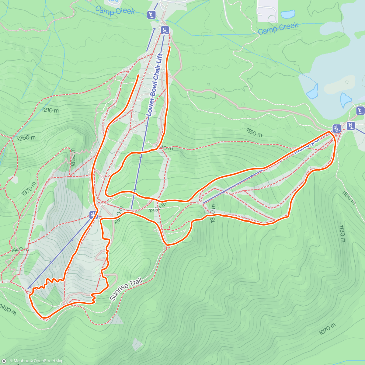 Map of the activity, Wy'easter Skimo Race