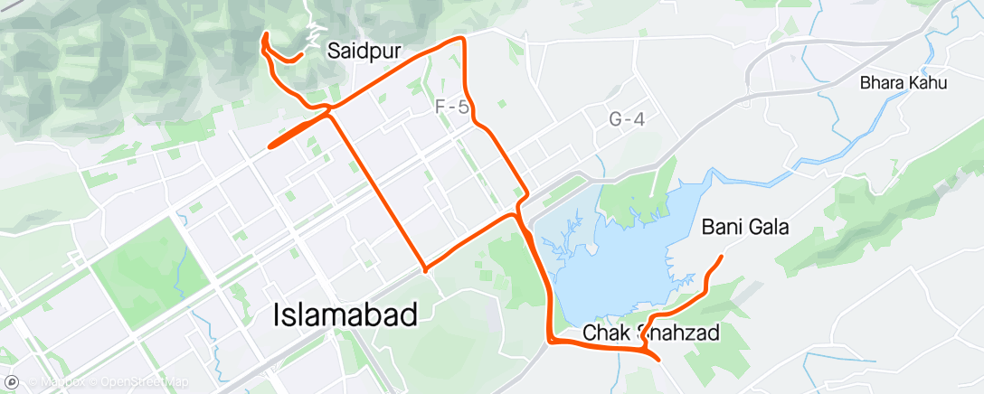 Map of the activity, Morning Dkoh ride