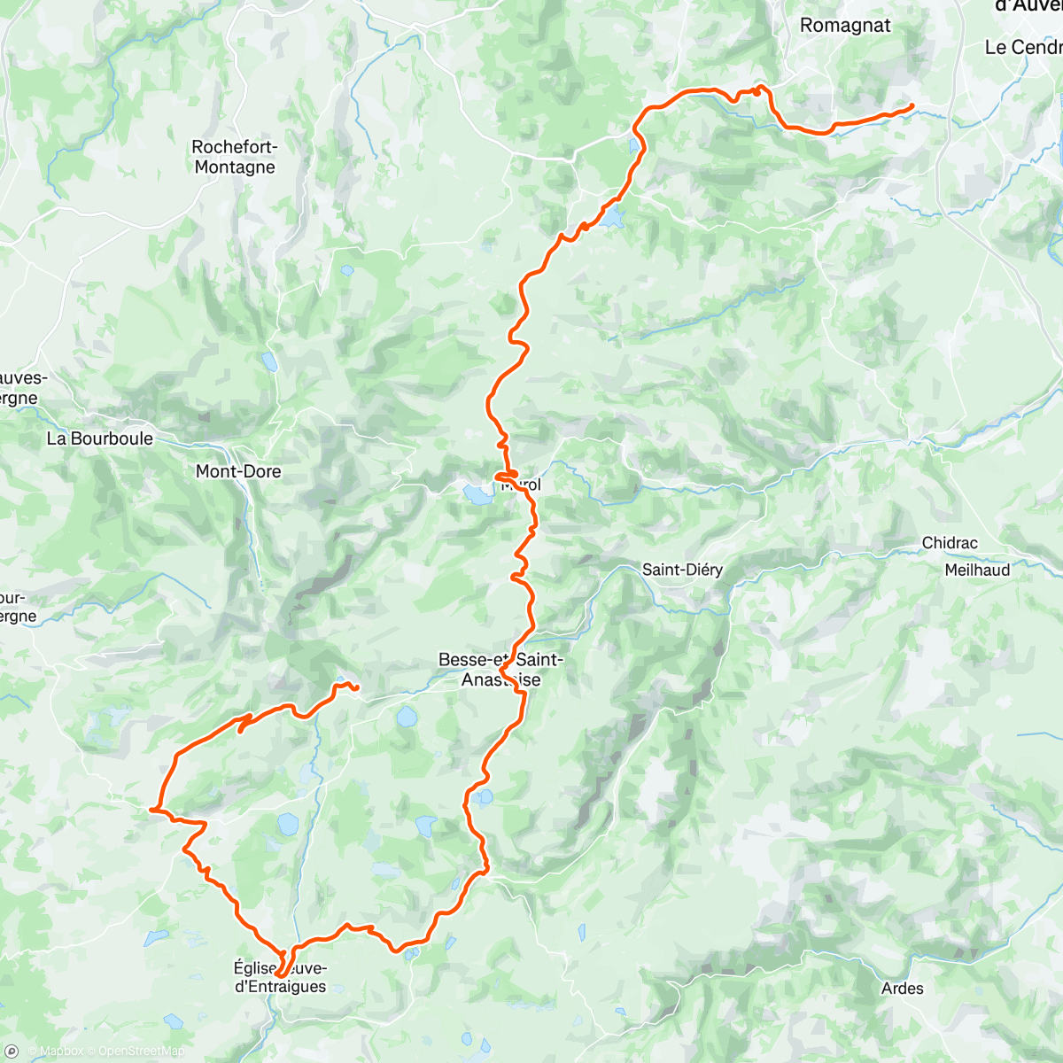 Map of the activity, Super-Besse / La Roche