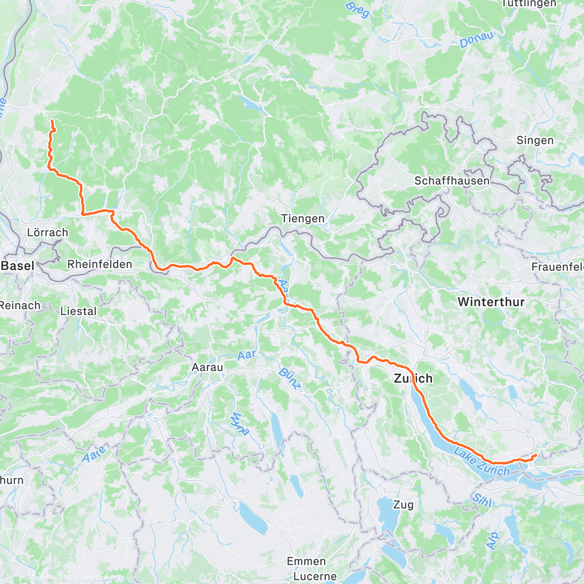 Map of the activity, And back.