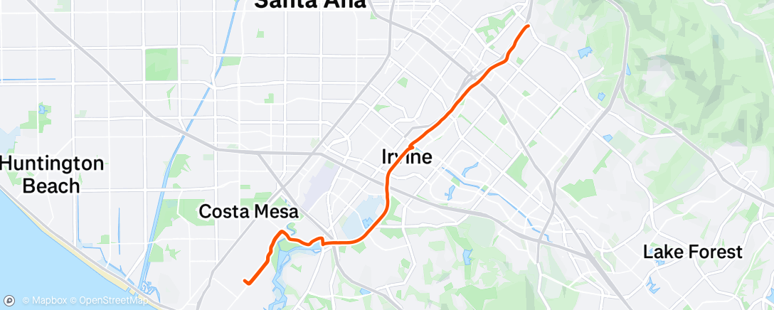 Map of the activity, Afternoon Ride