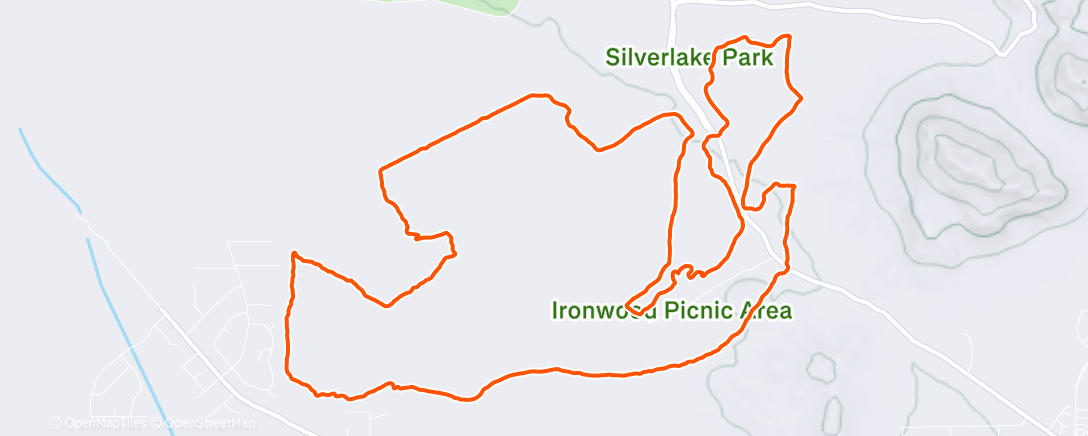 Map of the activity, Tucson, 10er lap four