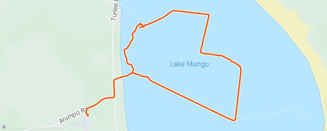 Map of the activity, Lake Mungo - No wet feet here