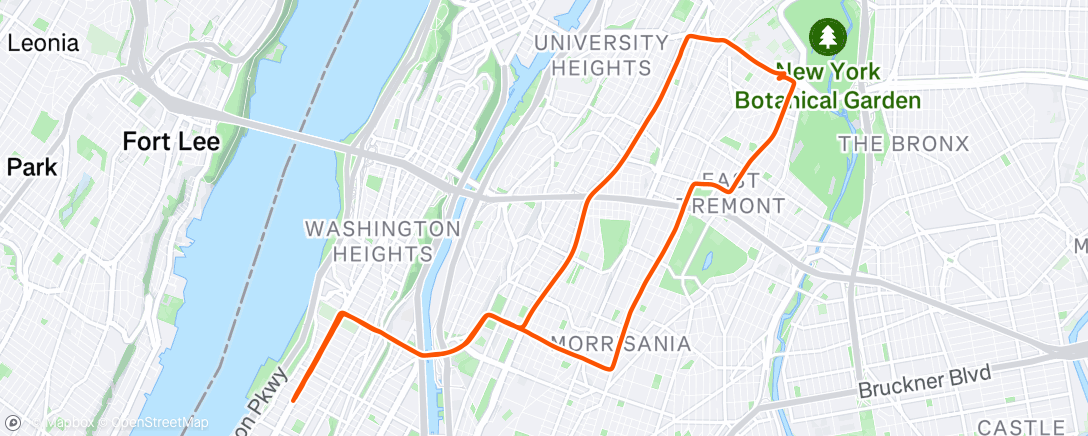 Map of the activity, Morning Ride
