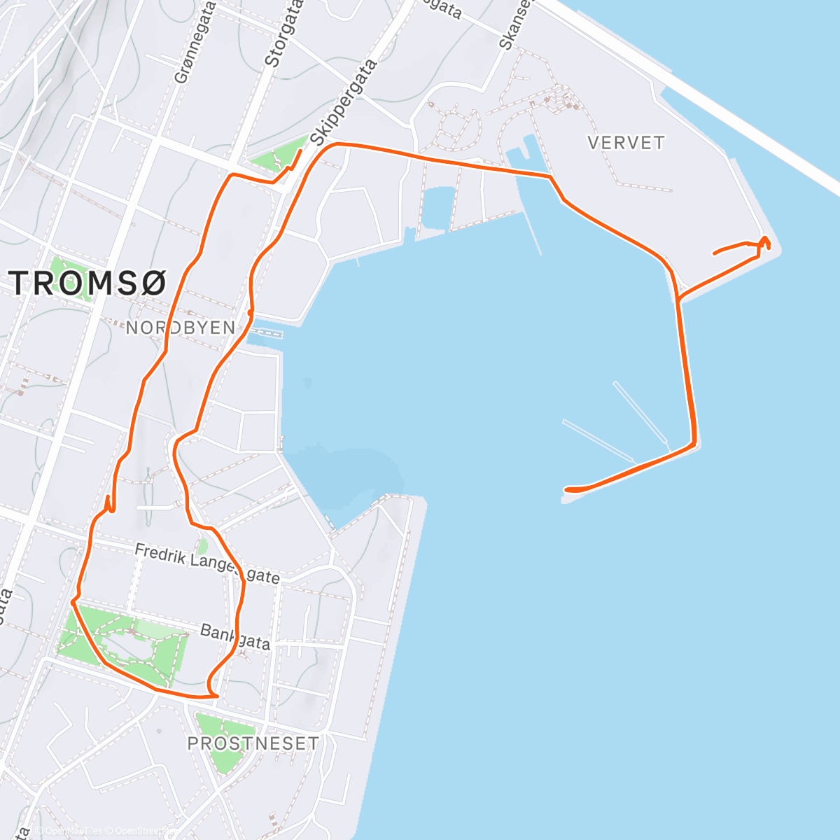 Map of the activity, Night Walk