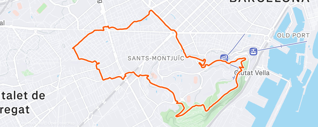 Карта физической активности (Trail le matin)