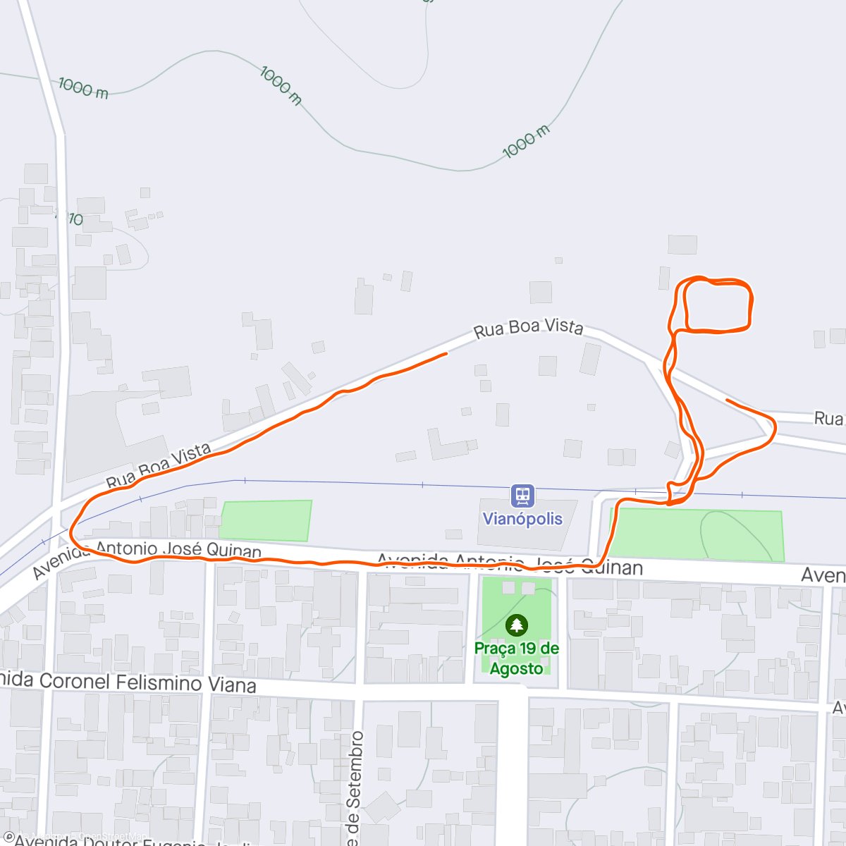 「Caminhada de leve」活動的地圖