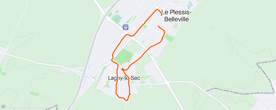 Map of the activity, Marche Plessis Lagny