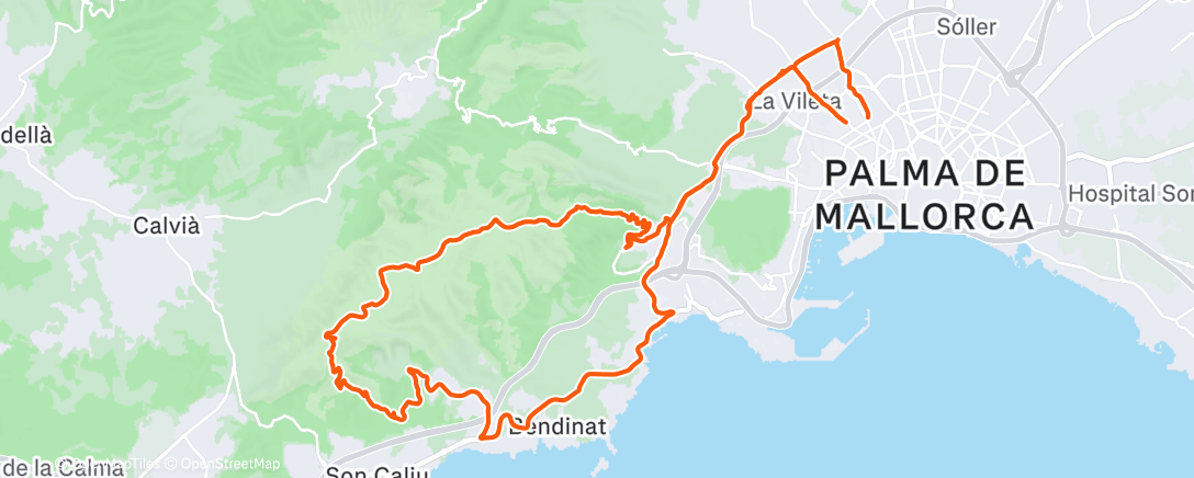 Map of the activity, Bicicleta de montaña matutina