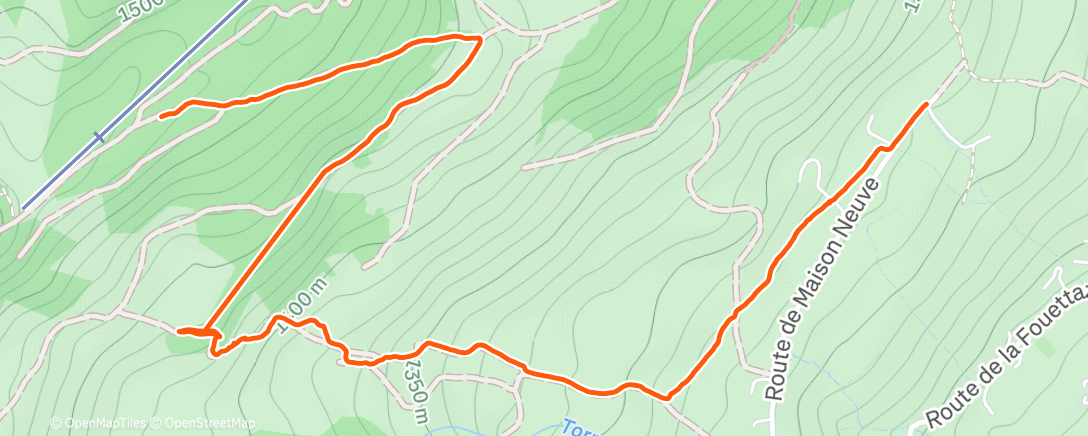 Map of the activity, Lunch Run