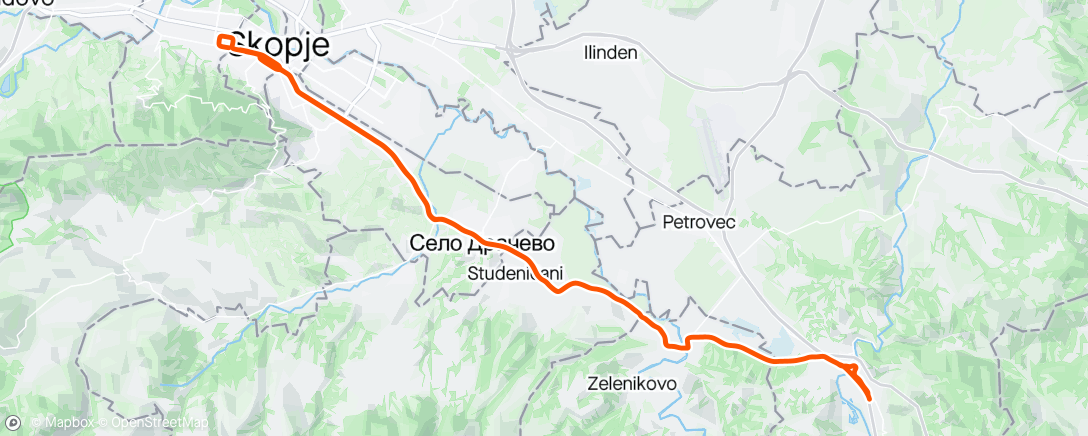 Map of the activity, Katlanovo