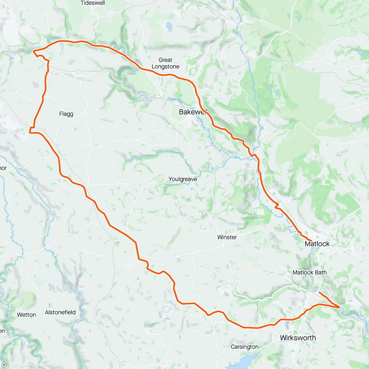 Map of the activity, Good gravel loop