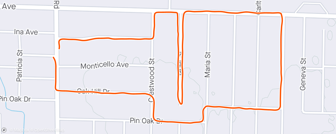 Map of the activity, Just a Neighborhood Walk
