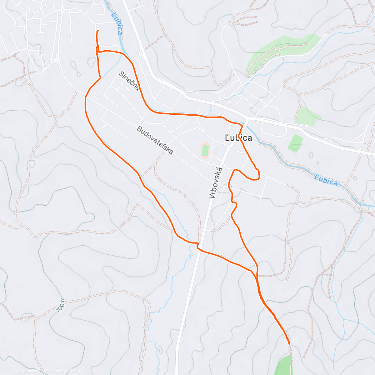 Map of the activity, Ljubická kalvária