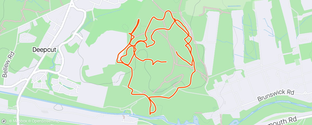 Map of the activity, Windmill Hill, Light Green course