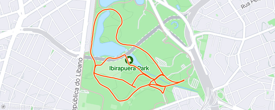 Map of the activity, Parque Ibirapuera