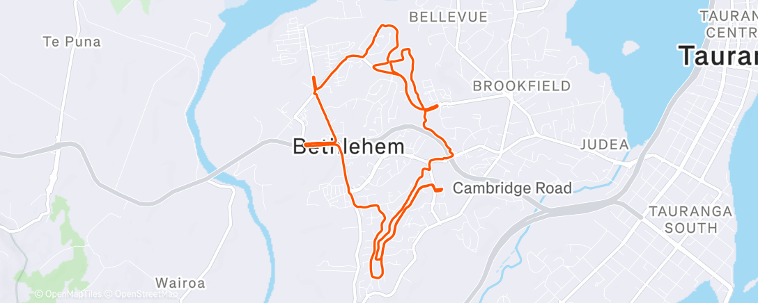 Map of the activity, Morning Run