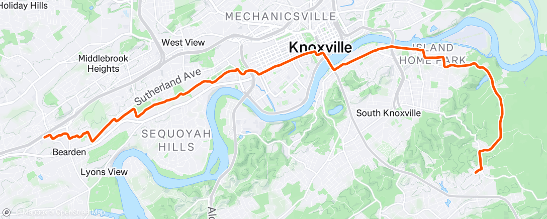 Map of the activity, Afternoon Ride