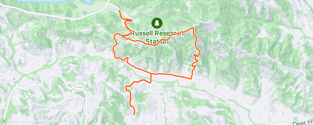 Map of the activity, Morning Hike