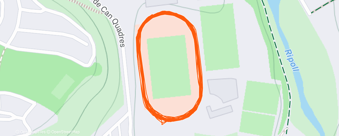 Map of the activity, Evening Run