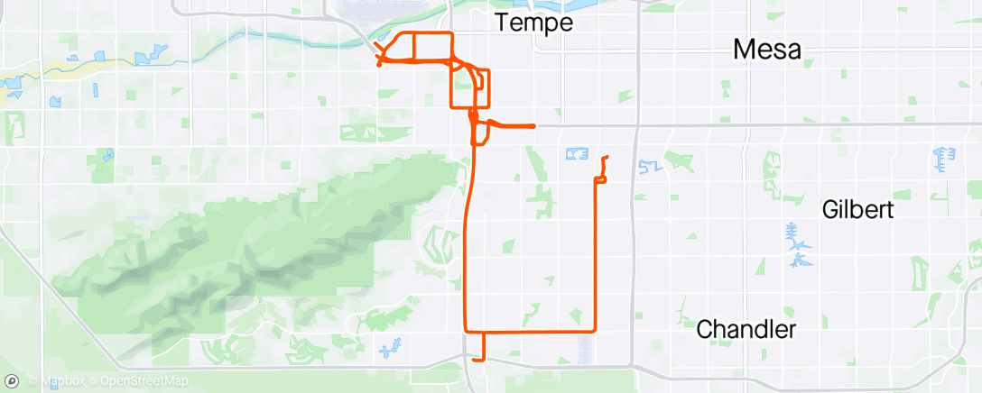 Map of the activity, Orangetheory Wednesday and a lot of driving afterwards