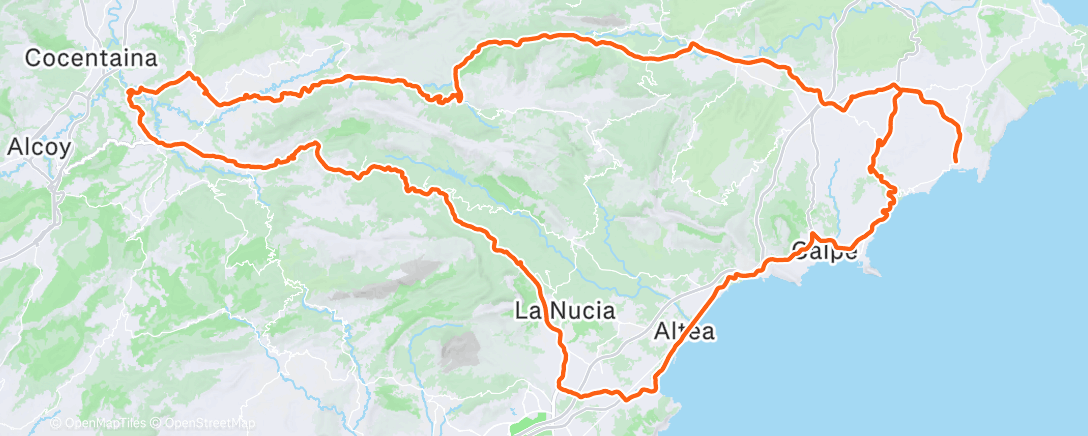 Map of the activity, Fietsen