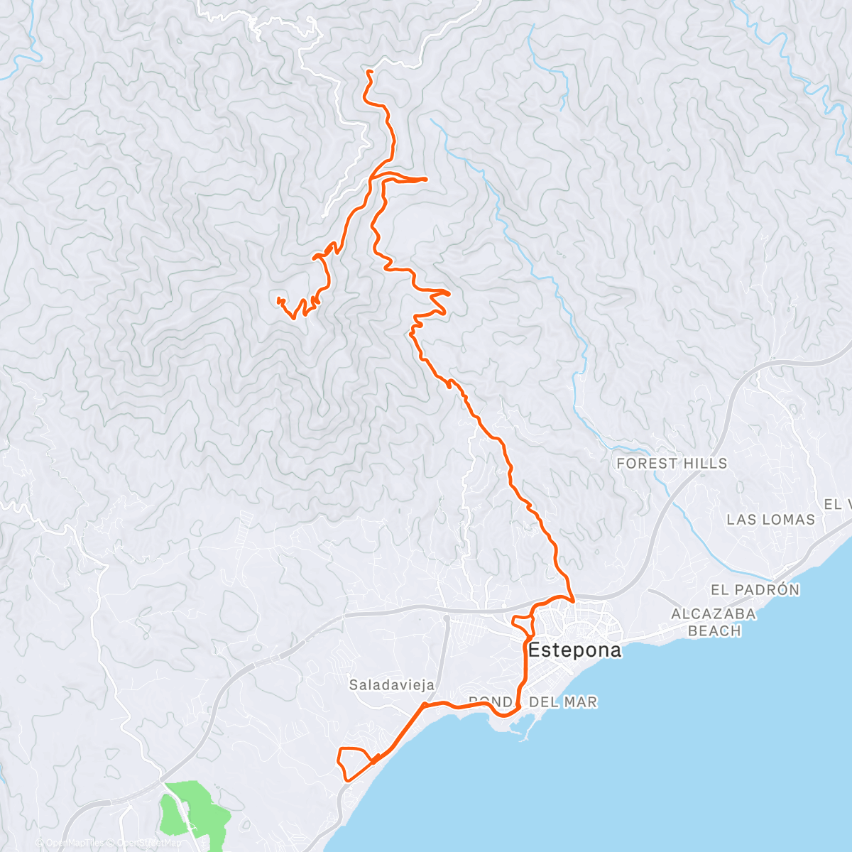 Map of the activity, Morning Ride