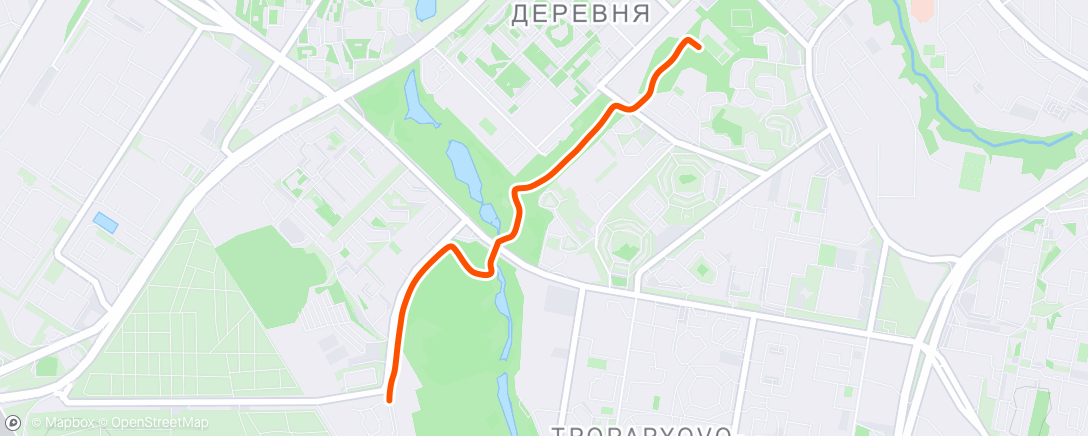 Map of the activity, Morning Run