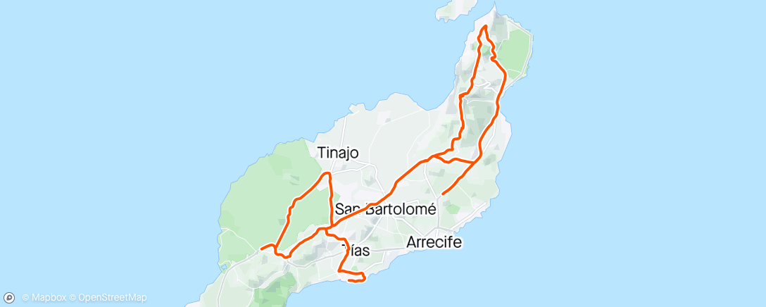 Map of the activity, Ironman Lanzarote bike